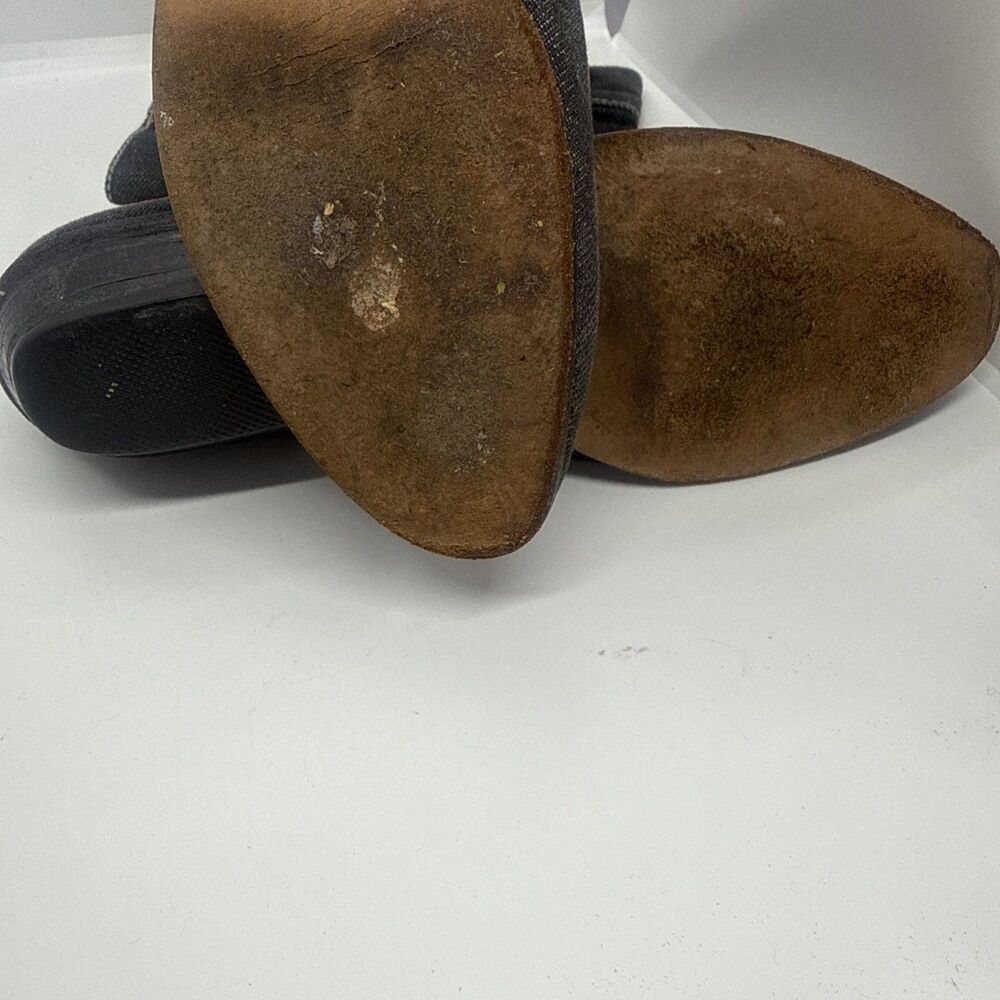 Vintage Matake Black Denim Boots Size 5.5 - Picture 5 of 7